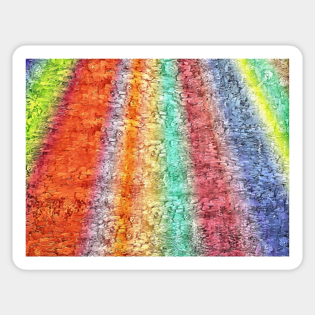 texured rainbow Sticker by andalaimaging